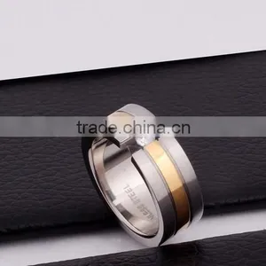 Fashion Cute Stainless Steel Rose Gold Diamond Ring thumbnail-6