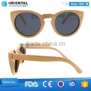 Hot Sales Round Design Sunglasses With PC Lens 2016 Bamboo Glasses thumbnail-1