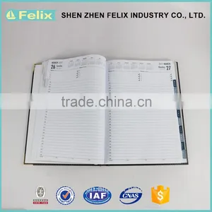 Wholesale China Market Fabric Covered Gold Edge Agenda Notebooks thumbnail-2