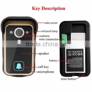 7 Inch Video Door Phone 1v2 Wireless Door Phone Video Intercom thumbnail-3