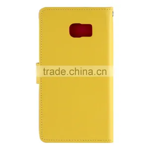 Original Mercury Rich Diary Metal Stand PU Flip Leather Cover Cases for S6 Edge Plus Mobile Phone thumbnail-5
