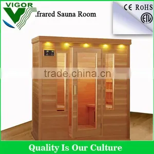 2014 New Product Cheapest Ceramic Far Infrared Sauna Heater Prefabricated Full Spectrum Infrared Sauna Room With Chairs Outsid thumbnail-1