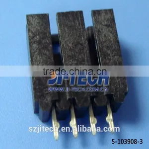 2.54mm Vtertical Pcb Mounting Orientation Wire to Board Shrouded Header Connector TE 4 Pin Plug Connector Tyco 5-103908-3 thumbnail-2