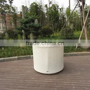 4 Pieces Rattan Swivel Sofa Set Coffee Table Set thumbnail-5