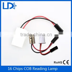 Promotion Cob Led Panel Lamp With Dome Festoon BA9S 3Adapter Car Auto Interior Reading Map Lamp thumbnail-5