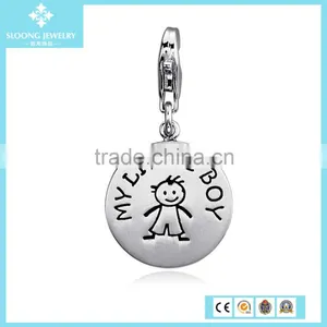 SilverJewelry Catalog My Little Boy Charm in Sterling Silver thumbnail-1