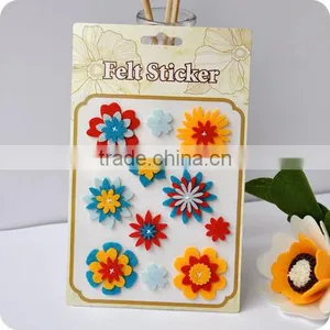 Adhesive Felt Sticker, 3d Sticker , Handmade Felt Sticker, Scrapbooking Sticker, Layered Sticker , Flower Felt Sticker thumbnail-1