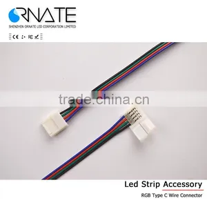 4pin RGB Connector PCB Adapter 10mm -D 15CM Cable For 5050 3528 RGB LED Strip thumbnail-4