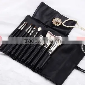 Top Grade Copper Ferrule 10pcs Private Label Makeup Brush Black, High Quality Private Label Makeup Brush Black thumbnail-5