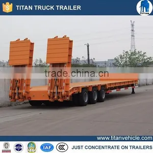 New Extendable Hydraulic Ramp 3 Axles Lowboy Trailer 100ton for Sale thumbnail-3