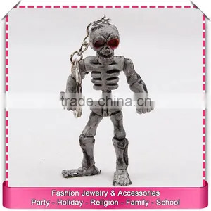 Custom Metal Keychains for Men, Skull Shaped Keychains Personalized thumbnail-1