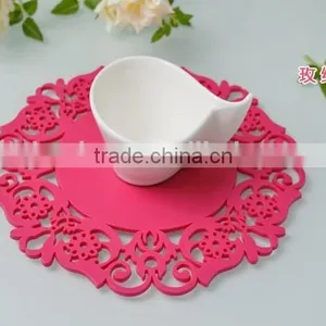 Colorful Flower Shaped Non Slip Coffee Cup Coaster Mat thumbnail-2