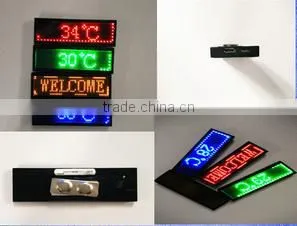 Digital Led Small Screen Chest Card Badge /p2 Electronic Mini Name Tag Led Display /single Color Display Mini Small Name Badge thumbnail-1