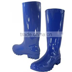 Women's Shiny Solid Black PVC Rain and Garden Boot thumbnail-2