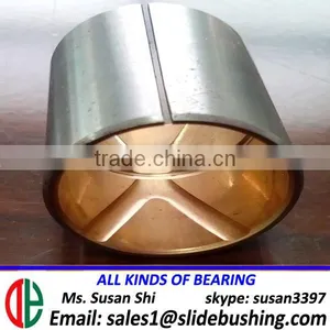Bi Metal Bush With Flange SAE1010 SAE 792 Bimetal Bronze Bushing SWPB Bimetallic Bearing (steel+cooper+teflon) BPW Bimetal Bush thumbnail-3
