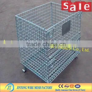 Mesh Box Wire Cage Metal Bin Storage Container thumbnail-1