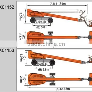 CE ISO Self-propelled Straight Arm Aerial Work Platform Jeakue JK01154 thumbnail-2