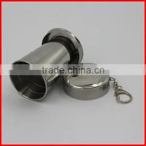 Wholesale Stainless Steel Folding Cup Folding Telescopic Cup Outdoor Folding Cup 304 Folding Cup Camping Climbing on Foot thumbnail-5