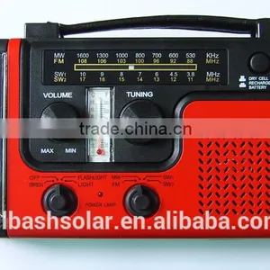 Wireless Outdoor AM/FM SW Weather Portable Radio Solar Dynamo Crank Powered Radio thumbnail-1