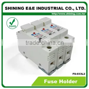 FS-033L2 With LED Indicator 380V 32A 3 Pole 10x38 Fuse Carrier thumbnail-2