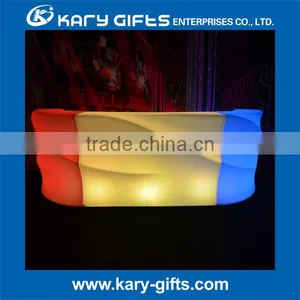 Glowing High Quality Bar Counter Led Light Wave Bar Wave Shape Bar Table thumbnail-2