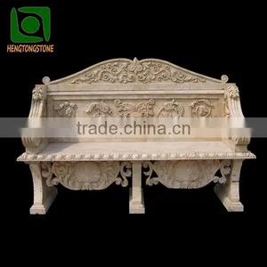 Decorative Stone Travertine Indoor Long Bench thumbnail-1
