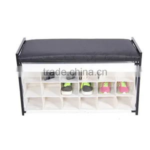 VIVINATUR Shoe Bench Holds up to 18 Pairs Shoes Rack With Oxford Material thumbnail-1