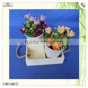 Hotel Restaurant Unfinished Mini Euro Square Wooden Pallet Tray thumbnail-3