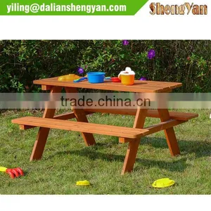 Outdoor Kids Wooden Picnic Table & Bench thumbnail-1