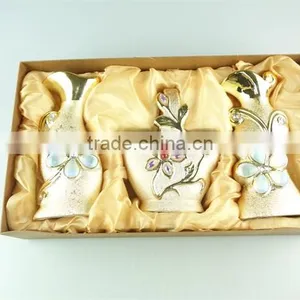 Electroplated Gold Ceramic Vase , Cheap Ceramic Vase for Wholesale thumbnail-1