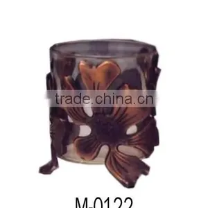 Whole Home Beautiful Decoration Brass Hurricane Candle Holder thumbnail-1
