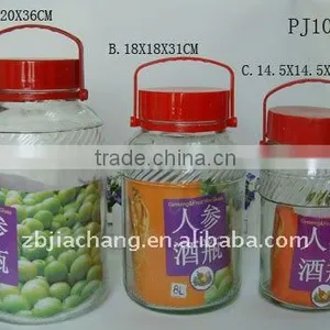 Large Glass Wine Making Jar With Plastic Handled Lid thumbnail-3