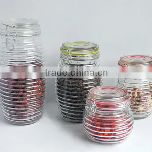 Clear Food Grade Glass Jar With Lid thumbnail-2