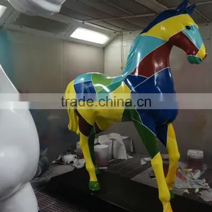 Fiberglass Colorful Horse Sculpture Statue thumbnail-5