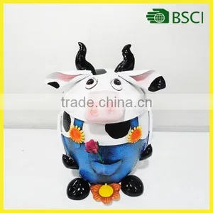 YS14569 Wholesale Decorative Garbage Bin Cute Cow Trash Can thumbnail-1