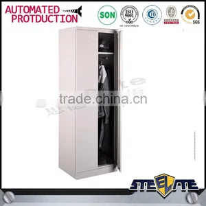 India Bedroom Clothes Storage Cabinet Steel Metal Almirah Designs 2 Door Armoire thumbnail-2
