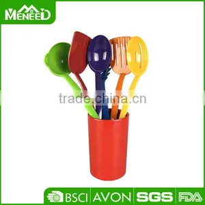 7pcs 100% Melamine Food Grade Single Color 33long Modern Kitchen Sets With Holder Bucket thumbnail-1
