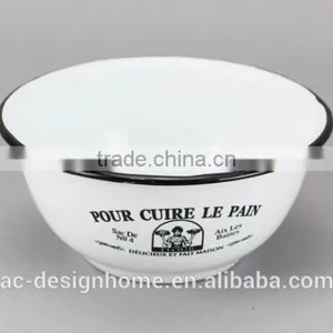 ROUND ENAMEL IRON BOWL thumbnail-1