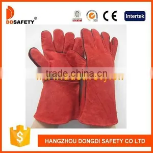 DDSAFETY 2017 New Style Welding Gloves For Welders Long Leather Gloves Cow Split Glove thumbnail-2