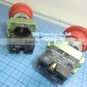 Genuine Emergency Stop Button NP2-BS542 a Pair of 22 -hole Rotary Switch Contacts Mushroom Emergency Stop thumbnail-1