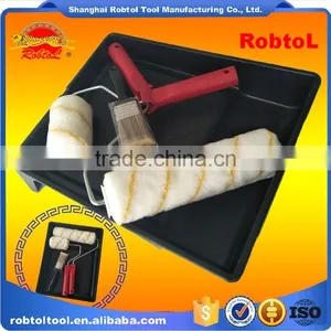 4 in 1 Set 9" Wall Paint Roller Brush Sleeve Wall Decor Decorative Art Tool thumbnail-4