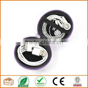 (Black and Purple) Earphone Handsfree Headset HARD EVA Case thumbnail-2