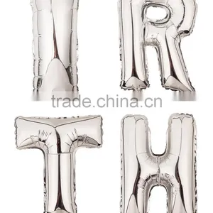 16 Inch Foil Letter Number Foil Balloons Birthday /Wedding Party Decorative Foil Balloons thumbnail-6