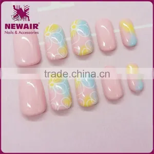 2017 Custom Colorful Elegant Artificial Nail Art Design With Glue thumbnail-3