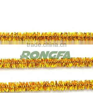 9mm x 50cm Assorted Colored Christmas Stripe Chenille Stems thumbnail-2
