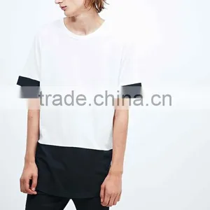 2015 OEM Factory Hot Selling 100% Cotton Men's Extended T Shirt thumbnail-3