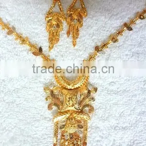 Fancy Micro Gold Plated Necklace and Pendant Sets thumbnail-6