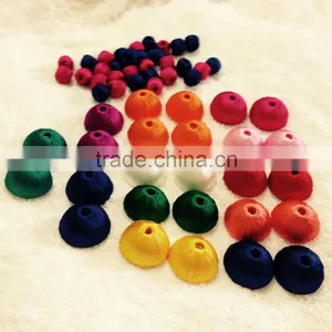 New Stylish Silk Thread Neck Piece With Matching Earrings Collection. thumbnail-4