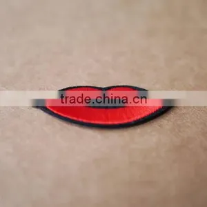 2017Customized Kiss Lip Embroidery Patch, Virious Lip Embroidered Brand Logo Patch thumbnail-2