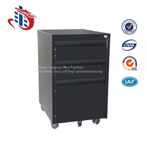 Multi-functional Movable Mobile Pedestal 3 Drawer Metal File Cabinets thumbnail-1